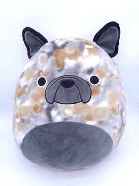 Large French Bulldog Squishmallow Plush Pillow 🐶 Ultra Soft Neutral Tones
